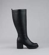 Steppin Up Block Heel Knee High Boots